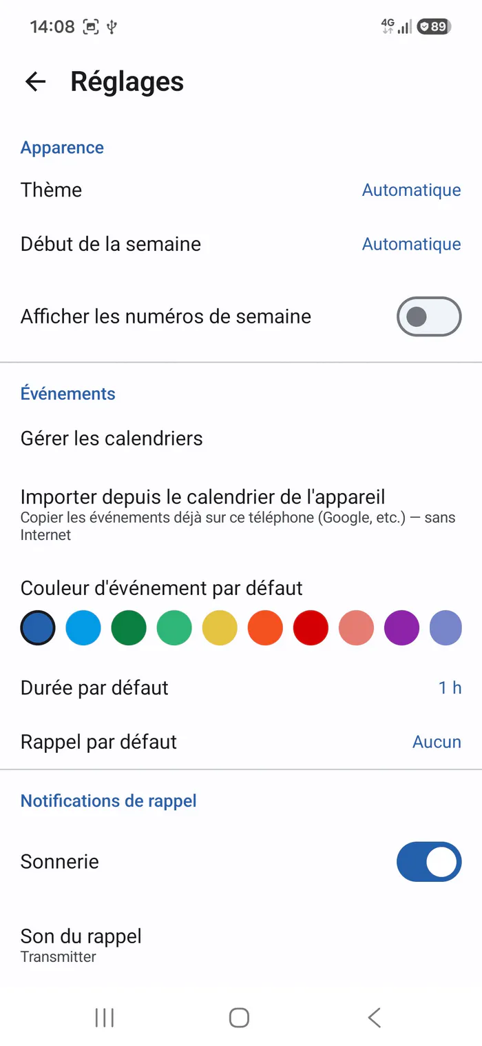 Agenda Tech — settings