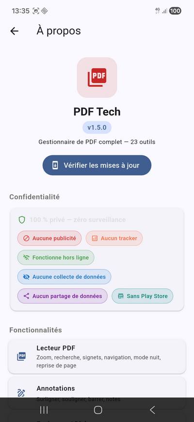 App Pdf Tech A propos