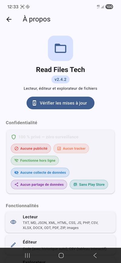 App Read-Files-Tech A propos