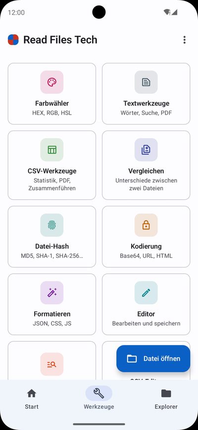 Read Files Tech: Werkzeuge